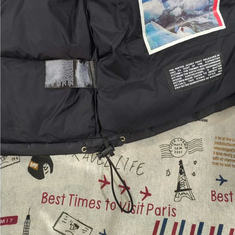 The North Face Black & White Cloud Puffer Jacket